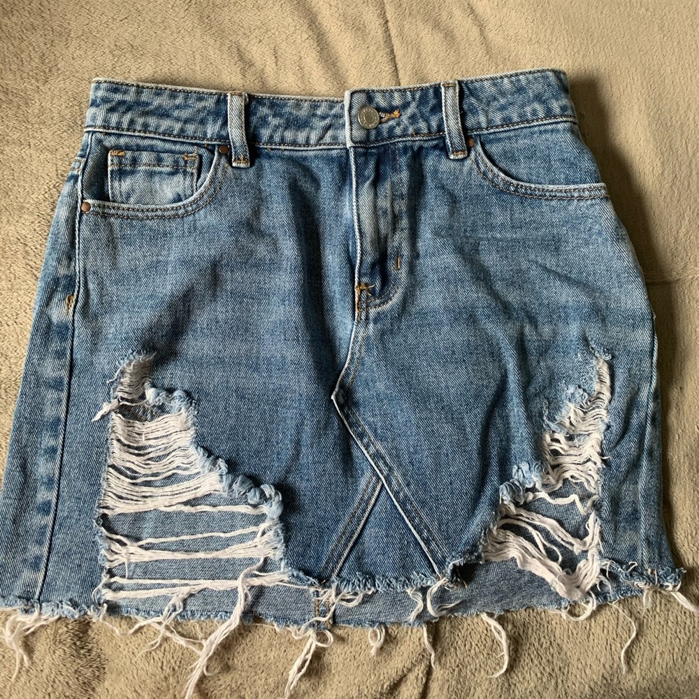 pacsun jean skirt